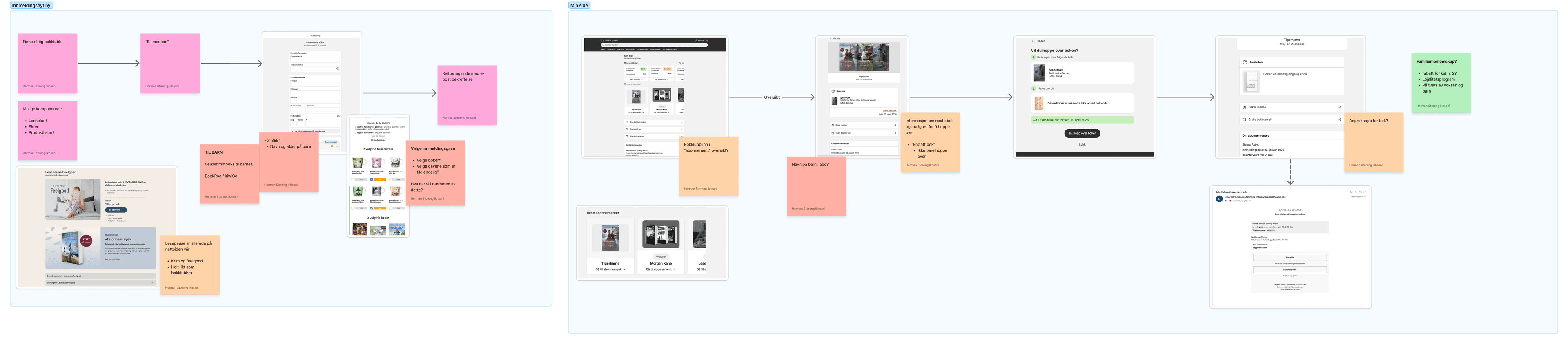 New registration flow — redesigned user journey with annotated decision points