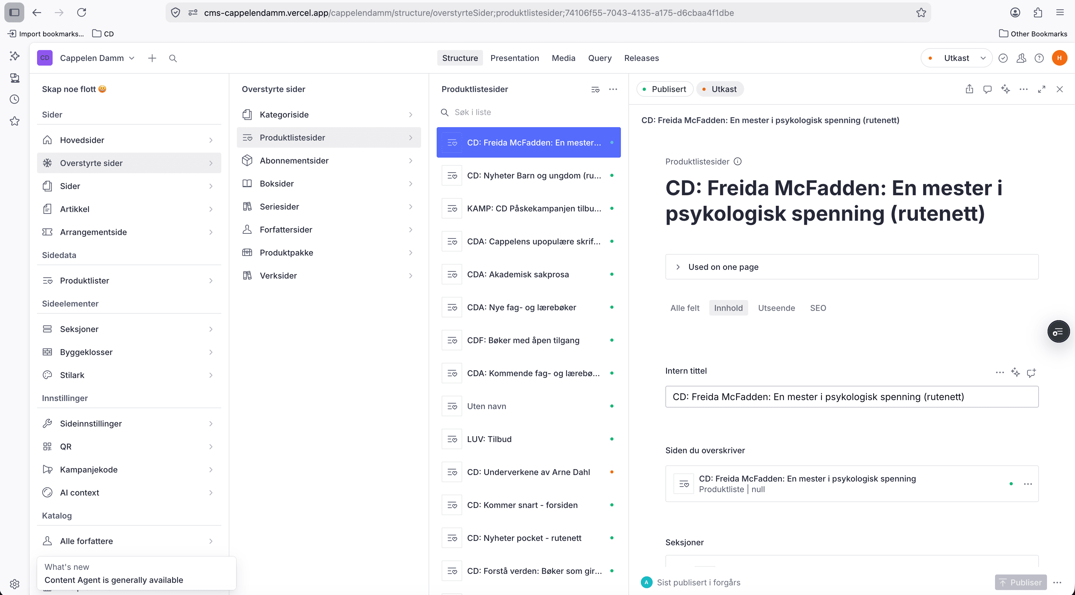 Sanity CMS — content teams publish campaigns independently